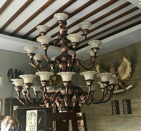 lampu robyong tembaga tangkai 42