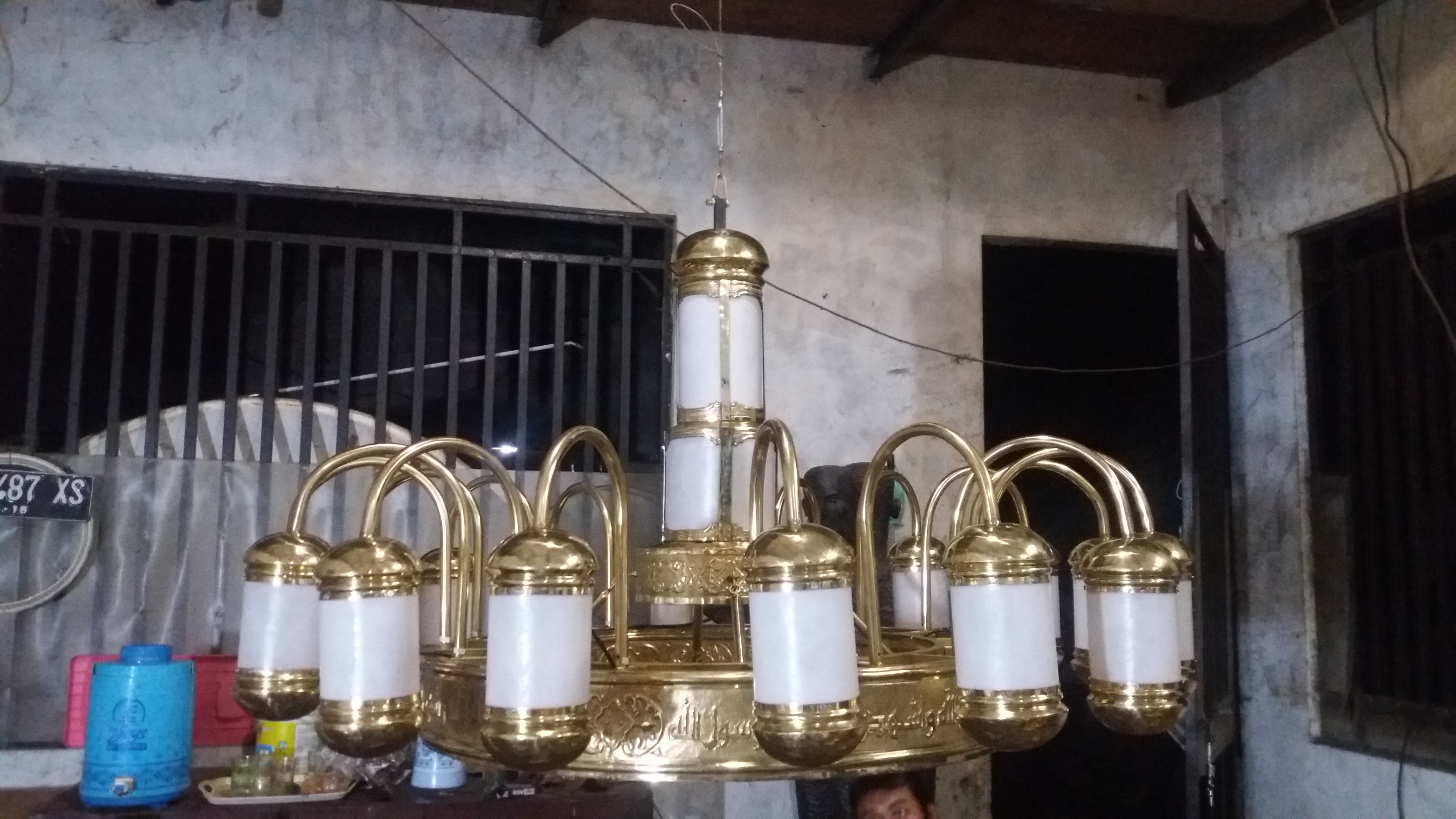 lampu nabawi kuningan bohlam