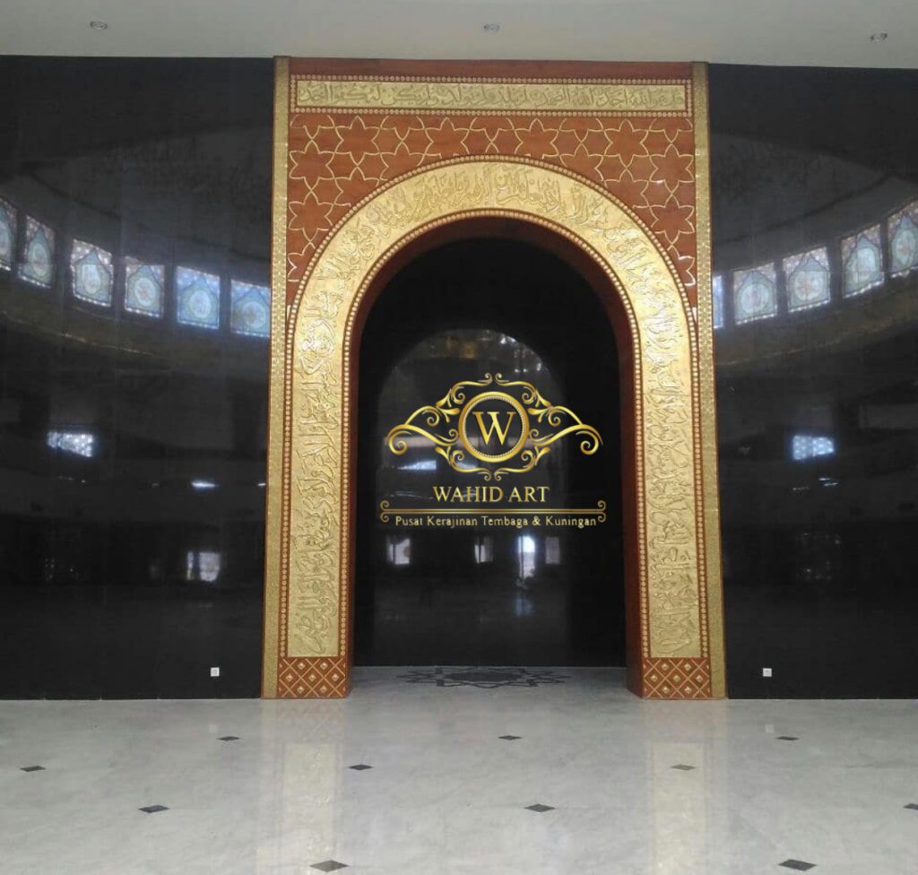 jual mihrab tembaga kuningan