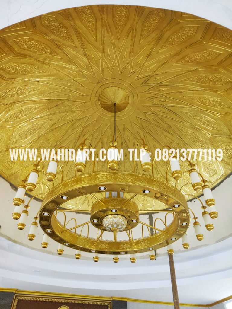 Lampu Masjid Hias Nabawi dari Tembaga dan Kuningan