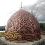 Kubah tembaga masjid berkualitas dari WahidArt dengan desain estetis dan daya tahan tinggi.